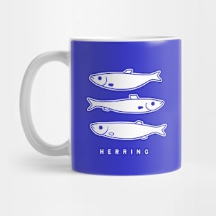 Herring fish, simple, minimal line art for marine life fans Mug